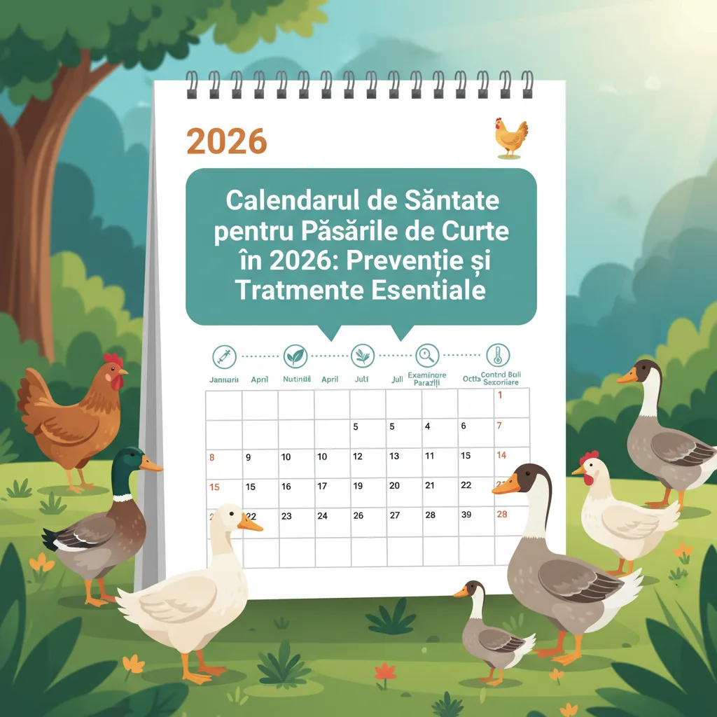 Calendarul de Sănătate pentru Păsările de Curte în 2026: Prevenție și Tratamente Esențiale
