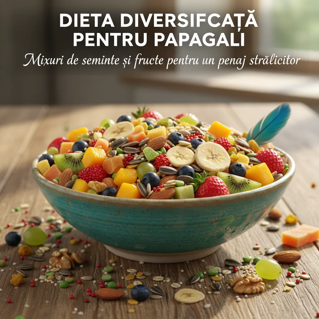 Dieta diversificată pentru papagali: Mixuri de semințe și fructe pentru un penaj strălucitor