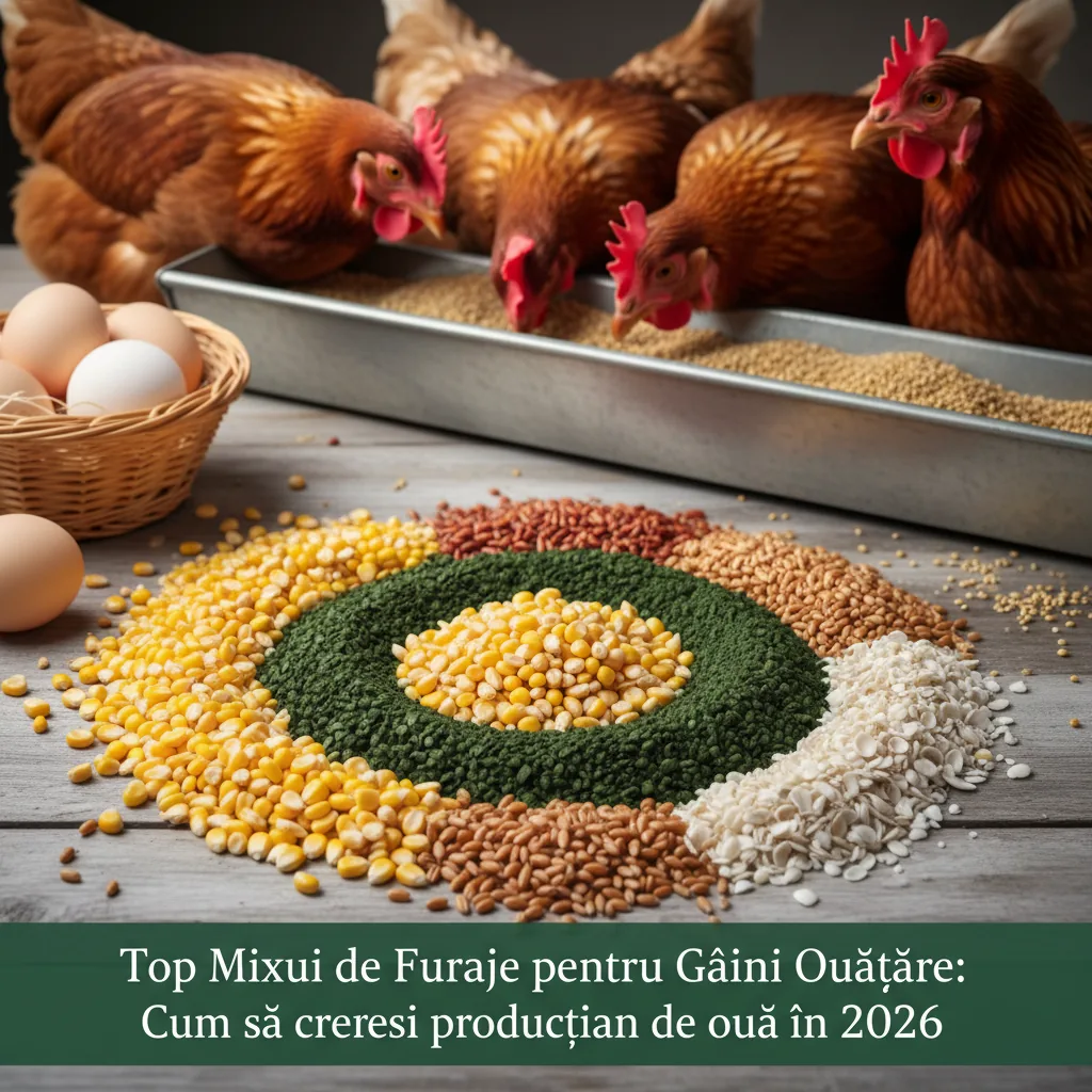 Top Mixuri de Furaje pentru Găini Ouătoare: Cum să crești producția de ouă în 2026