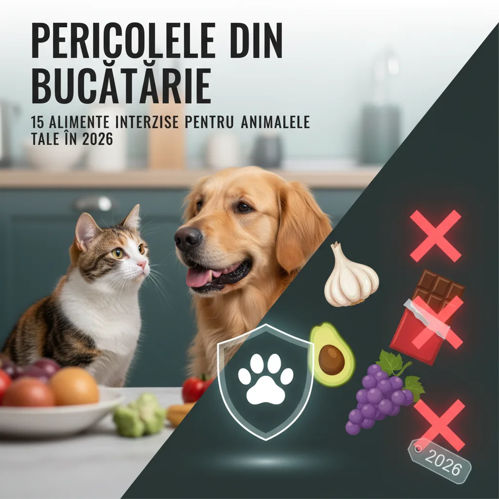 Pericolele din bucătărie: 15 alimente interzise pentru animalele tale în 2026