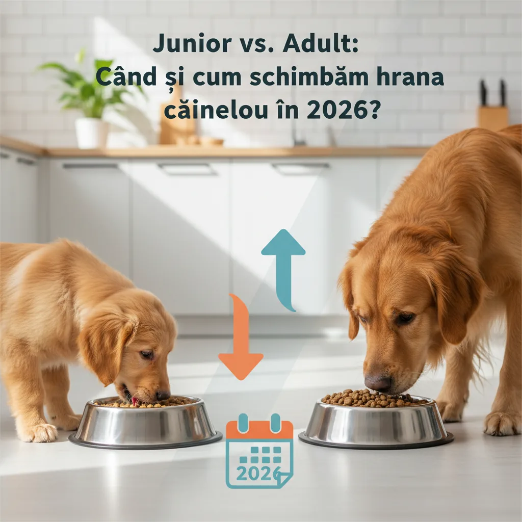 Junior vs. Adult: Când și cum schimbăm hrana câinelui în 2026?