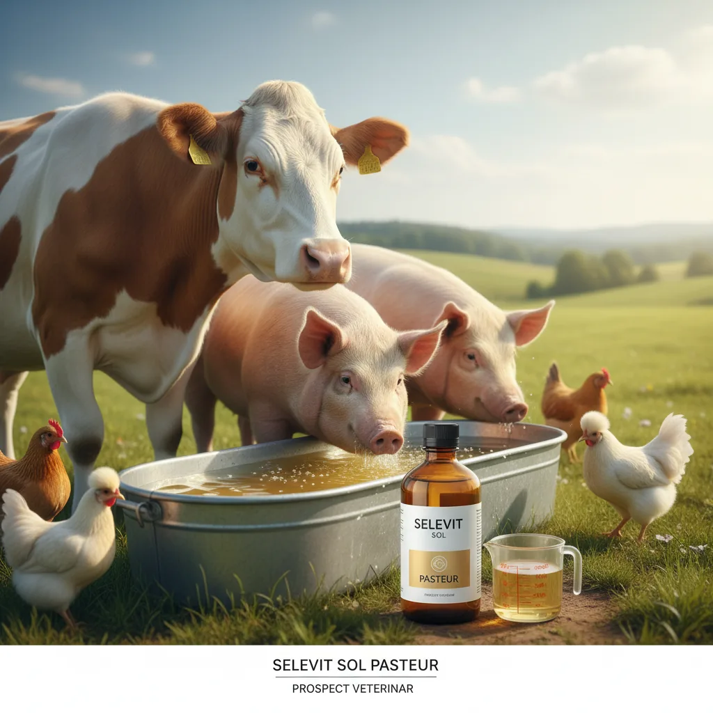 Selevit Sol Pasteur: Ghid de utilizare și dozaj corect pentru animale de fermă sănătoase
