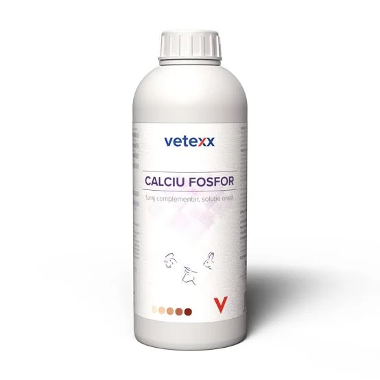 Vetexx Calciu Fosfor 1 L – Supliment lichid cu calciu, fosfor și minerale pentru păsări și animale de fermă