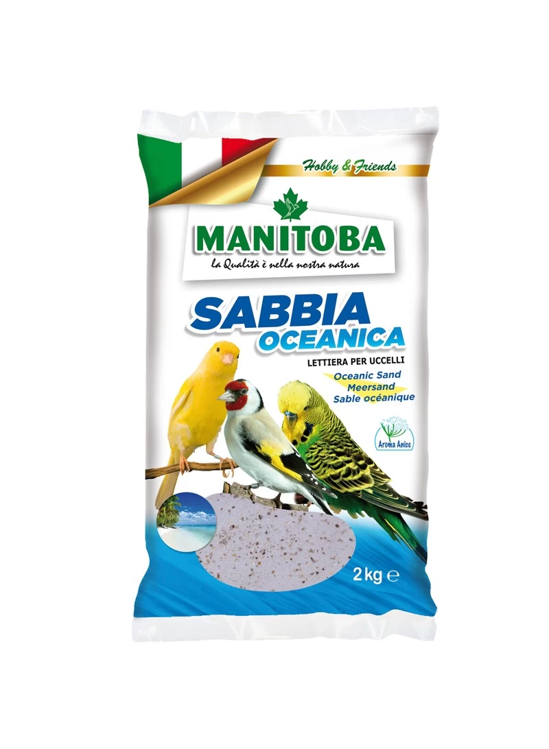 Manitoba Sabbia Oceanica Grit-2kg, supliment mineral pentru cinteze si papagali