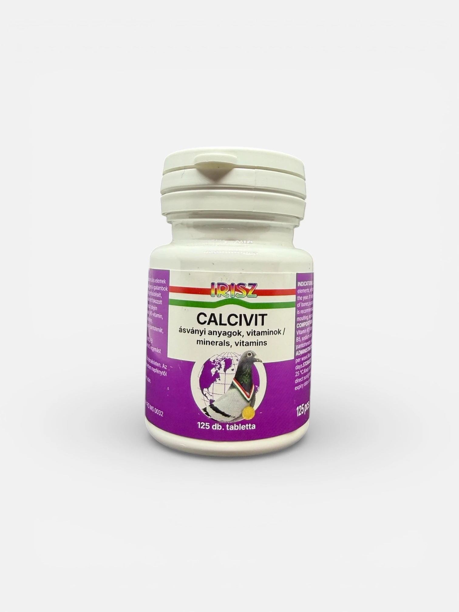IRISZ Calcivit 125 Tablete pentru Porumbei – Supliment cu Calciu și Vitamine