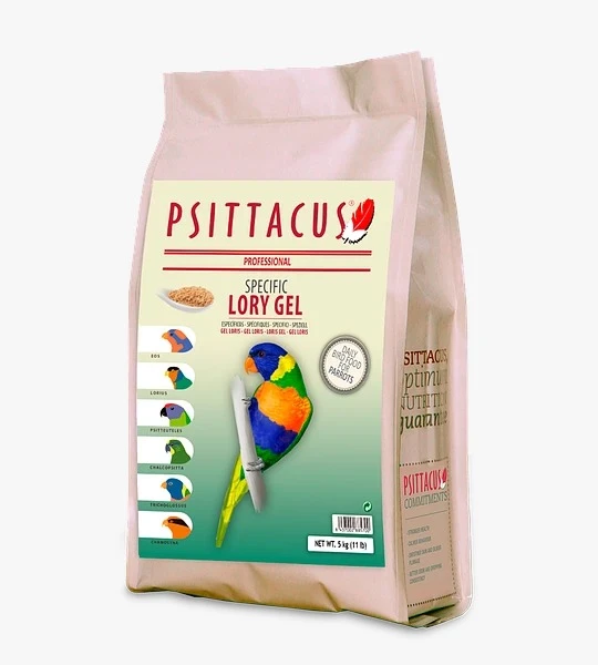 Psittacus Lory Gel 5kg – Hrană completă pentru lori și păsări nectarivore